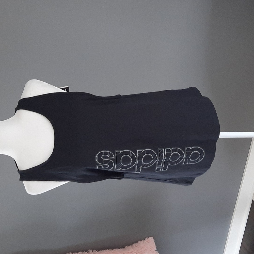 adidas workout tank with open back